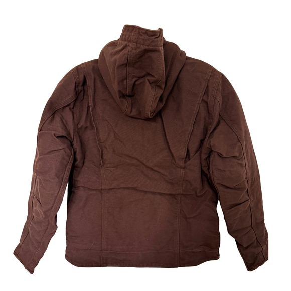 Carhartt Women's XS Loose Fit Sherpa Lined Washed Duck Jacket Dark Brown NWT - Picture 4 of 12